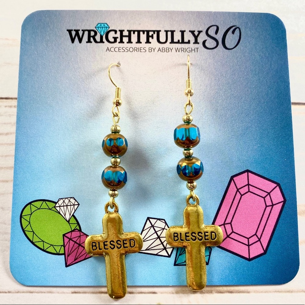 Handmade Cross Earrings- Spring/ Easter